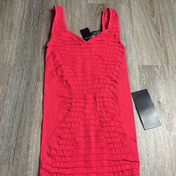 Bebe Body-con Sweetheart Neck Textured Dress Size M/L - Picture 14 of 16